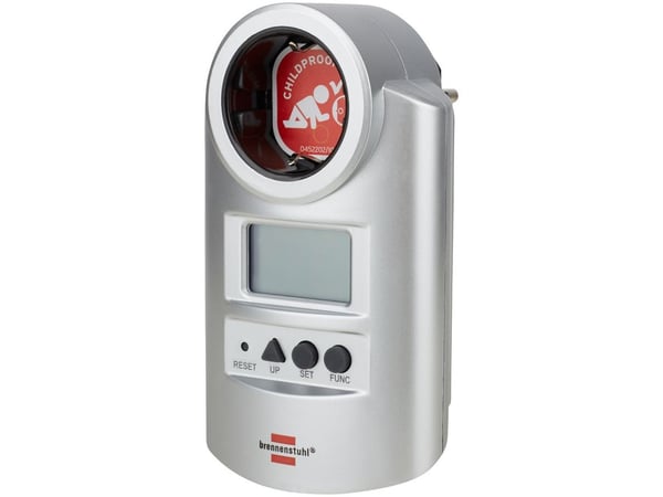 Brennenstuhl BN-PM231, Elektroninen, Pistokekytkentä, Vahvavirta, Energiatehokkuus, Power factor, Power frequency, Tehontuotto, Jännite, Harmaa, kW...
