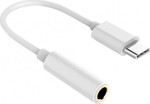 USB til Jack 3,5 mm adapter Platinet hvit (PMMA9824)