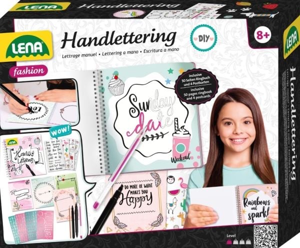 Lena Dragon Handlettering 42336, Håndverkssett for barn, 8 år, Flerfarget