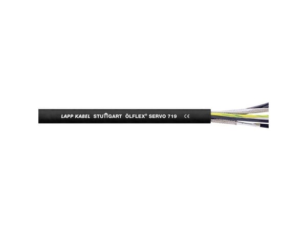 Lapp ÖLFLEX SERVO 719, Kabel för medelhög spänning, Svart, Polyvinylklorid (PVC), Koppar, 1.5 mm ², 108,3 kg/km