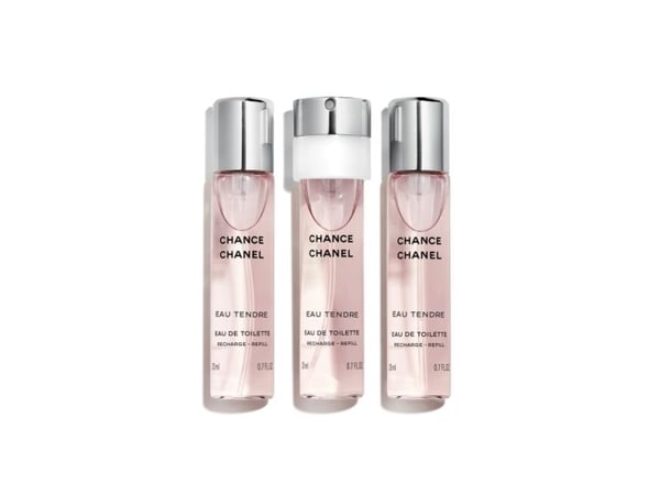 Chanel Chance Eau Tendre Giftset - Dame - 60 ml (3x Edt Spray Refill 20Ml - Twist and Spray)