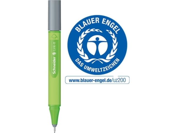 Schneider Schreibgeräte Link-It, Grå, Grønn, Grå, Plast, Trekant, Silver-grey, Fiber