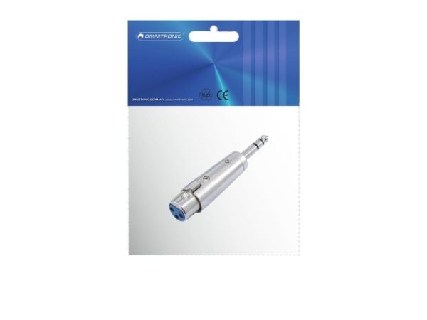 Omnitronic 30226405, 3-pin XLR, 6.3 mm, 0,09 m, Sølv
