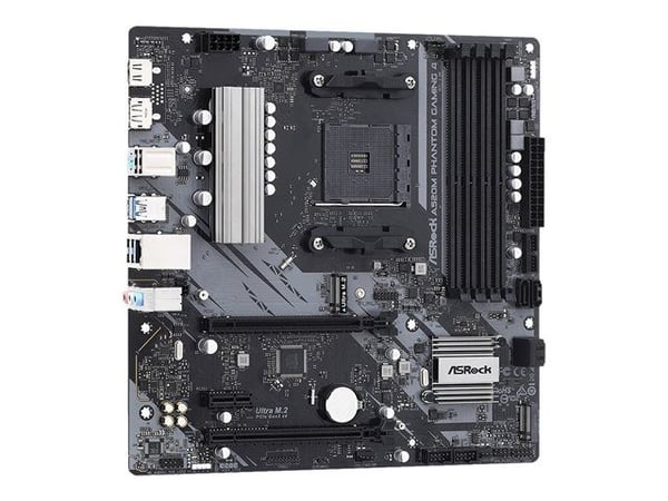 ASRock A520M Phantom Gaming 4 - Hovedkort - micro ATX - Socket AM4 - AMD A520 Chipset - USB 3.2 Gen 1 - Gigabit LAN - innbygd grafikk (CPU kreves) ...