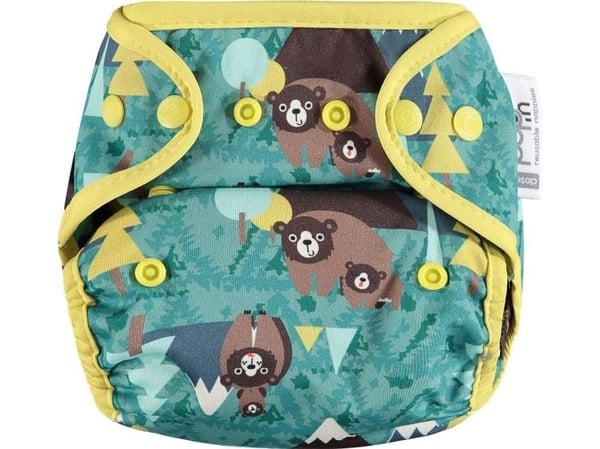 Close Caboo omslag, flergangsbleie Pop-in AIO Bear med innlegg 4,5–16 kg (1 stk)