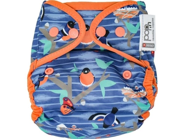 Close Caboo trekk, flergangsbleie med trykknapper Twilight Garden 3-16 kg 1 stk