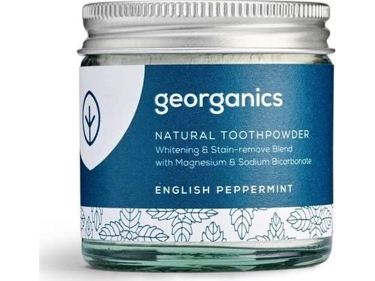 Georganics tannrensingspulver engelsk peppermynte, 60 ml