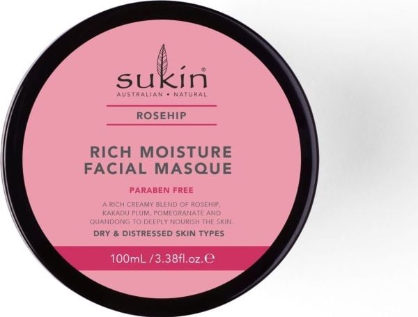 Sukin ROSEHIP fuktighetsgivende ansiktsmaske 100 ml