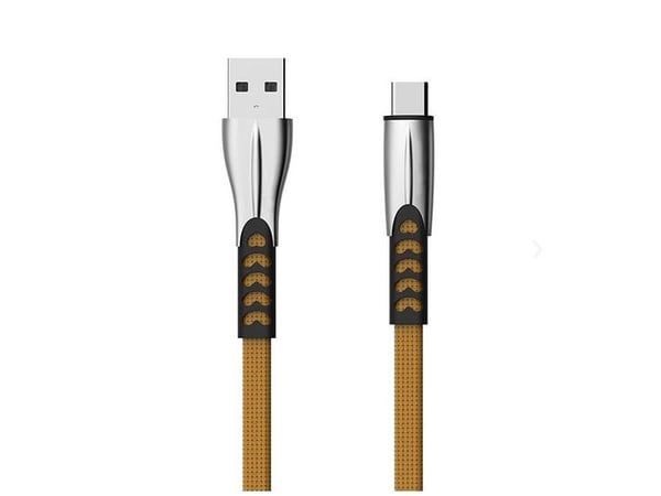 SOMOSTEL CABLE USB TYPE-C 2.4A GOLD 2400MAH QUICK CHARGER QC 3.0 1M POWERLINE BW02 BW02