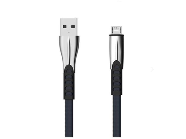 SOMOSTEL USB CABLE MICRO 2.4A BLUE 2400MAH QUICK CHARGER QC 3.0 1M METAL PLUG BW02