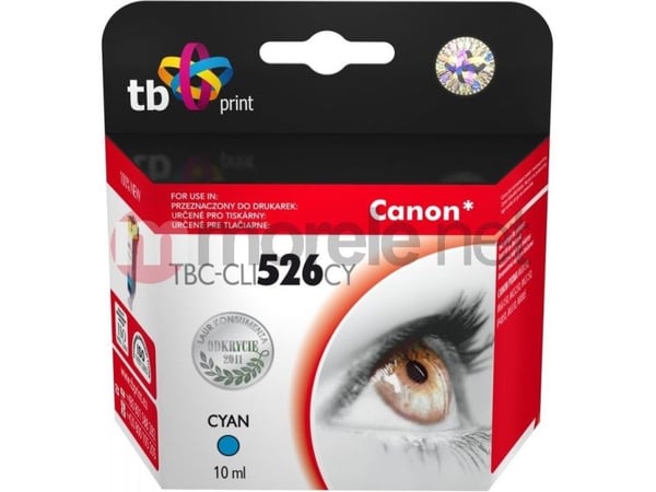 TB - 10 ml - cyan - kompatibel - blekkpatron (alternativ for: Canon CLI-526C) - for Canon PIXMA iP4950, iX6550, MG5350, MG6150, MG6250, MG8150, MG8...