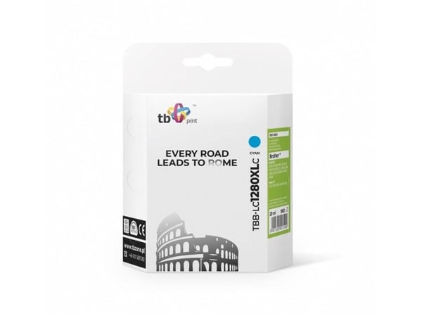Ink for BrotherLC1280XL Cyan TBB-LC1280XLC