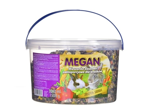 Megan 5906485082089, Matbit, 1,5 kg, Hamster, Kanin, granules, barley, wheat, sunflower seeds, peas, carob, corn crisps, parsley, red beet, dried.....