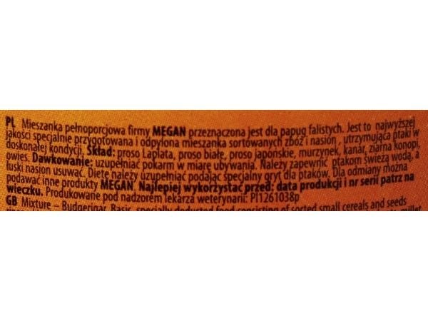 Megan Wavy Parrot Food 1 L/770 g