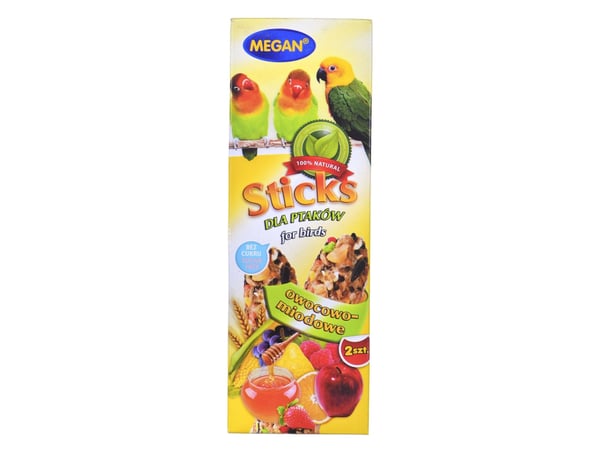 Megan Sticks for fugler frukt-/honning 2 stk 90g