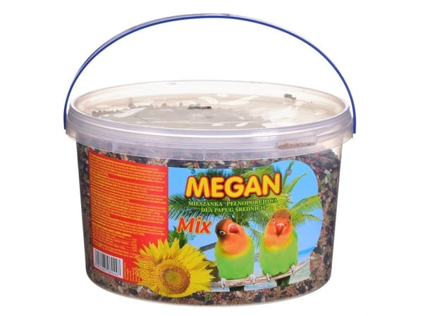 Megan fôr til mellomstore papegøyer - 3 l