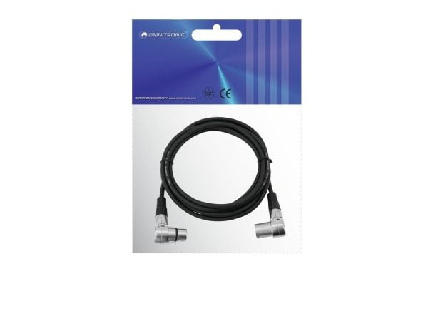 Omnitronic 30220632, XLR (3-pin), Hankjønn, XLR (3-pin), Hunkjønn, 3 m, Svart