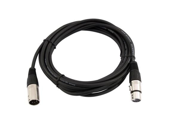 Omnitronic 30220769, XLR (5-pin), Hankjønn, XLR (5-pin), Hunkjønn, 5 m, Svart