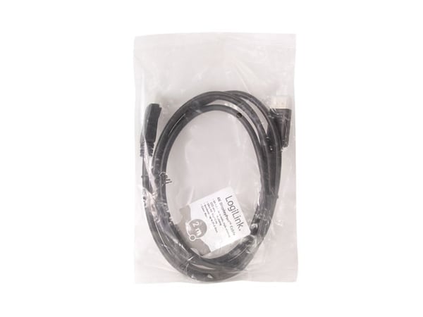 LogiLink - DisplayPort-kabel - DisplayPort (M) festet til DisplayPort (M) festet - DisplayPort 1,2 - 2 m - 1080p-støtte, Dolby DTS-HD Master Audio-...