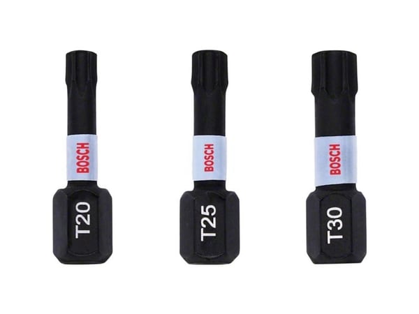 Bosch BIT-SET IMPACT CONTROL 3 stk. 25 mm /T20, T25, T30 / BOSCH