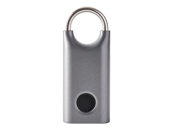 Lexon NOMADAY - Hengelås - biometrisk - fingeravtrykkssensor - metallgrå