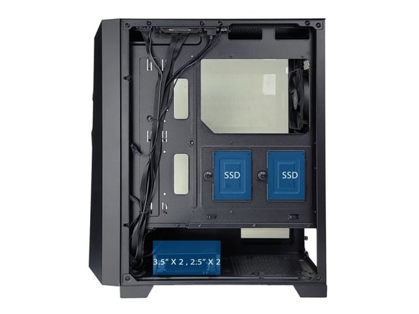 Xilence Performance A + X712.RGB - Mid tower - ATX - sidepanel med vindu (herdet glass) - ingen strømforsyning (ATX) - svart