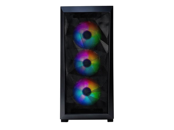 Xilence Performance A + X712.RGB - Mid tower - ATX - sidepanel med vindu (herdet glass) - ingen strømforsyning (ATX) - svart