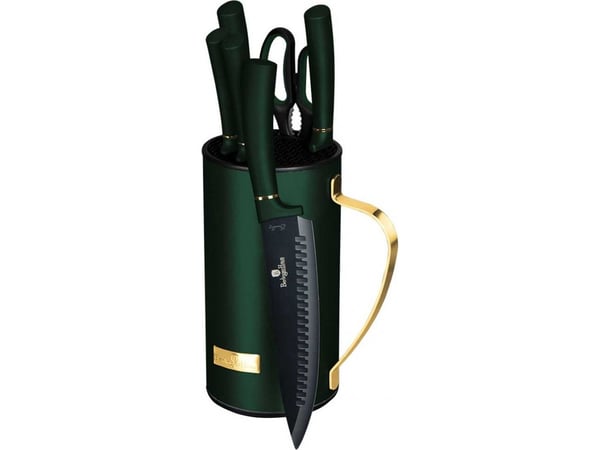 Berlinger Haus BH-2580, Kniv sett, Rustfritt stål, Rustfritt stål, Sort, Grønn, Grep som ikke glir