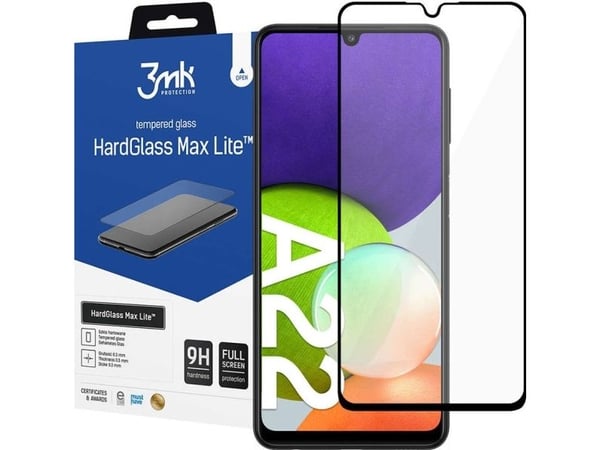 3mk HardGlass Max Lite beskyttelsesglass til Samsung Galaxy A22 4G