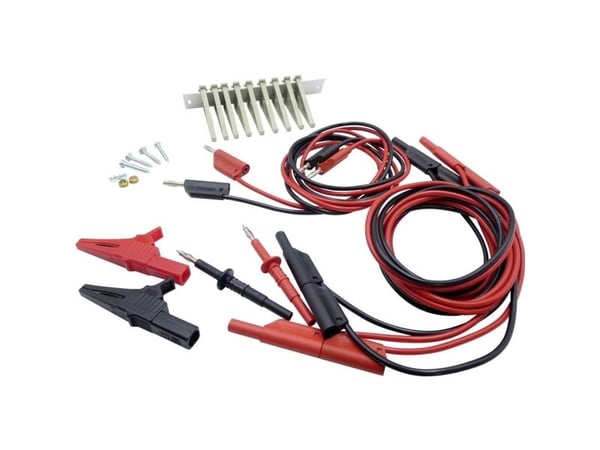 Schnepp 354 000062 Turvatestausjohtosarja [Testijohto, Alligator Clip, 4 mm liitin - 4 mm liitin] Musta, punainen 1 sarja 1 sarja