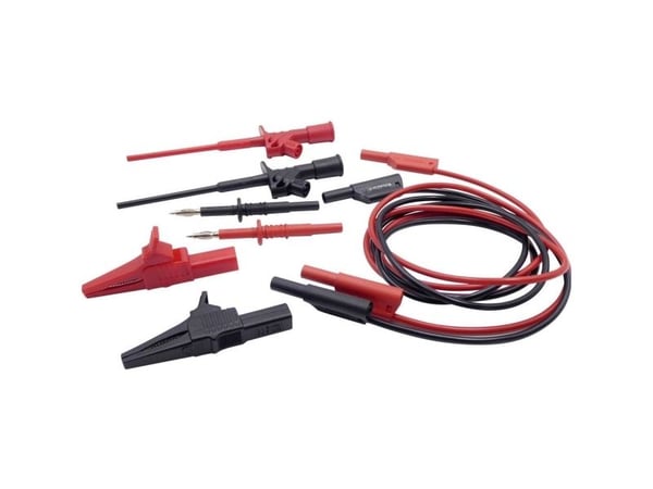 Schnepp 354 000061 Turvatestausjohtosarja [Testijohto, Alligator Clip, 4 mm liitin - 4 mm liitin] Musta, punainen 1 sarja 1 sarja