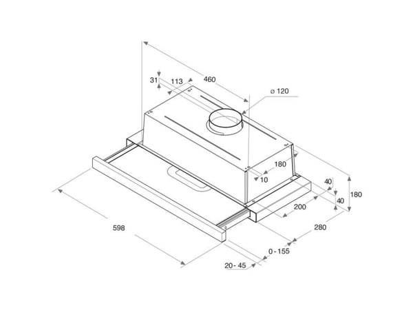 Whirlpool AKR750GK, 304 m³/t, eksos/resirkulering, E, D, D, 62 dB