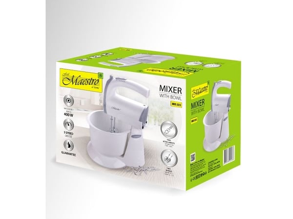 Feel-Maestro MR555UUSI sekoitin ja sekoitin Pöytähana Harmaa, Valkoinen 400 W