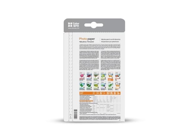 ColorWay - Høyblank - 280 mikroner - hvit - 100 x 150 mm - 230 g/m² - 100 ark fotopapir