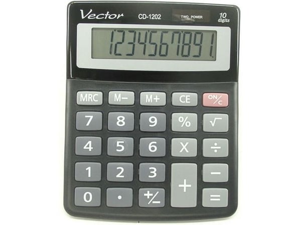 Kalkulator Vector (KAV CD-1202 BLK)