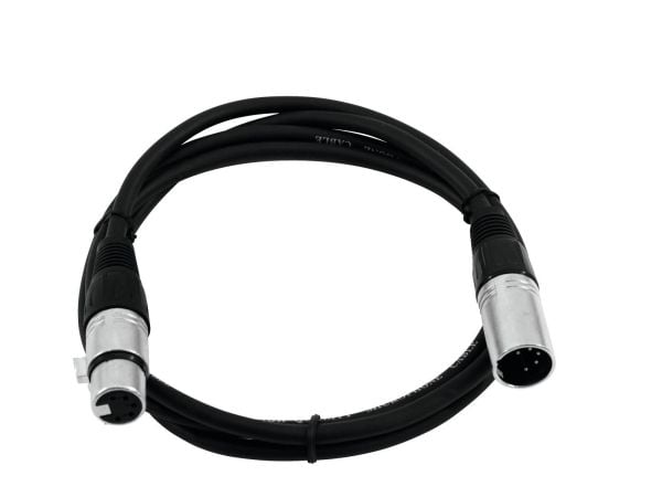 Omnitronic 30220765, XLR (5-pin), Hankjønn, XLR (5-pin), Hunkjønn, 1,5 m, Svart