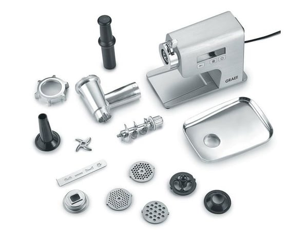 Graef FW 500, 400 W, Sølv, 8 mm, 2,5 kg/min, Rustfritt stål, Aluminium