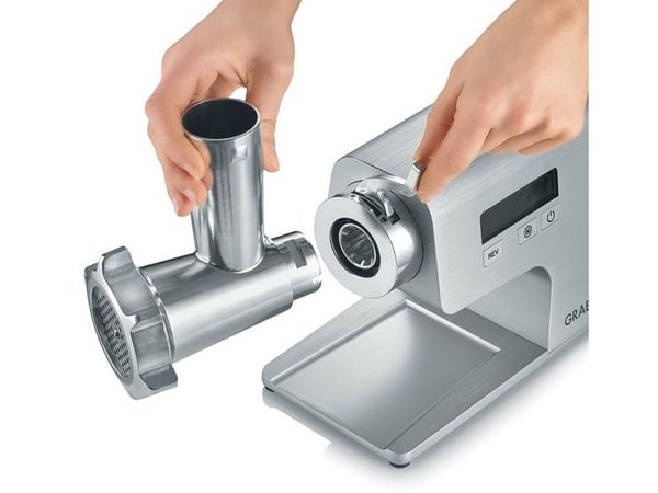 Graef FW 500, 400 W, Sølv, 8 mm, 2,5 kg/min, Rustfritt stål, Aluminium
