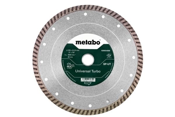 Metabo 628554000, Betoni, Hiekkakivi, Laatta, 23 cm, 2,22 cm, 6600 RPM, Metabo, 1 kpl