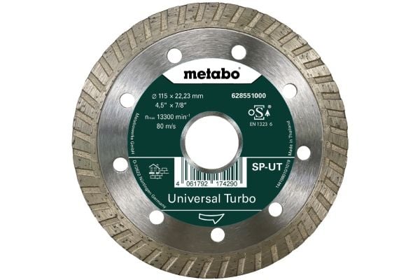 Metabo 628551000, Betong, Sandsten, Flis, 11,5 cm, 2,22 cm, 13300 RPM, Metabo, 1 stykker