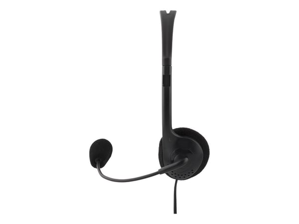DELTACO HL-21 - Hodesett - on-ear - kablet - 3,5 mm jakk - svart