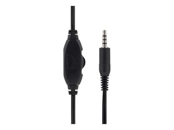 DELTACO HL-21 - Hodesett - on-ear - kablet - 3,5 mm jakk - svart