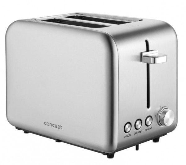Concept TE2050, 2 skive(r), Rustfritt stål, Rustfritt stål, Knapper, Dreining, 950 W, 0,8 m