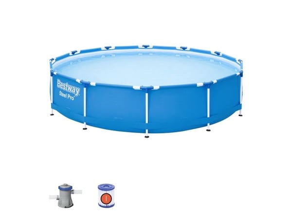 Bestway Steel Pro 56681, 6473 l, Innrammet basseng, Voksen, Blå, 23,6 kg