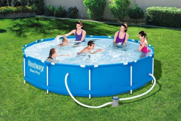 Bestway Steel Pro 56681, 6473 l, Innrammet basseng, Voksen, Blå, 23,6 kg