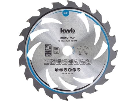 kwb 584354, Tungsten Carbide Tipped (TCT), Sponplate, Løvtre, Plast, Kryssfiner, Mykt tre, 16 cm, 1,6 cm, 1 mm, 1,6 mm