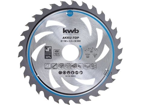 kwb 586954, Sponplate, Glassfiberarmert plast, Tre, 19 cm, 3 cm, Wolframkarbidspiss (TCT), 1,3 mm, 2 mm