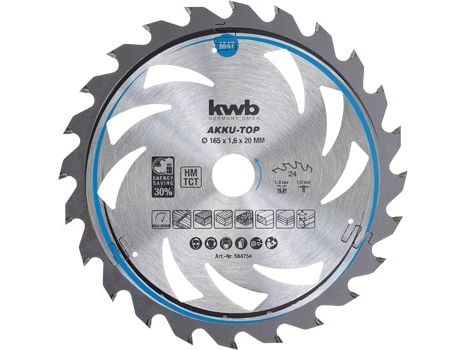 kwb 584754, Tungsten Carbide Tipped (TCT), Sponplate, Løvtre, Plast, Kryssfiner, Mykt tre, 16,5 cm, 2 cm, 1 mm, 1,6 mm