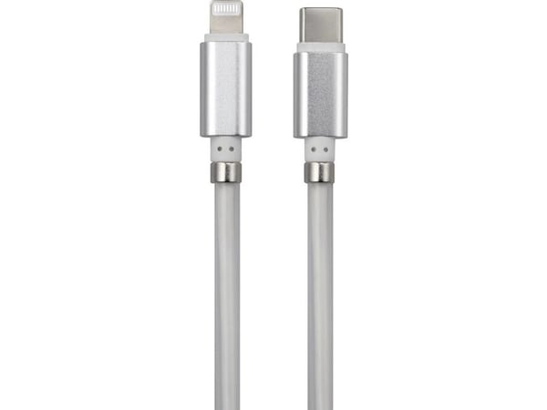 Renkforce TO-6886782, Hvit, USB C, Lightning, 2 m, Hankjønn, Hankjønn