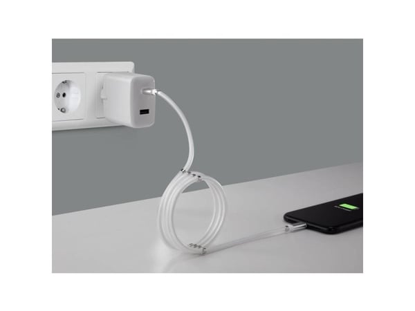 Renkforce TO-6886782, Hvit, USB C, Lightning, 2 m, Hankjønn, Hankjønn